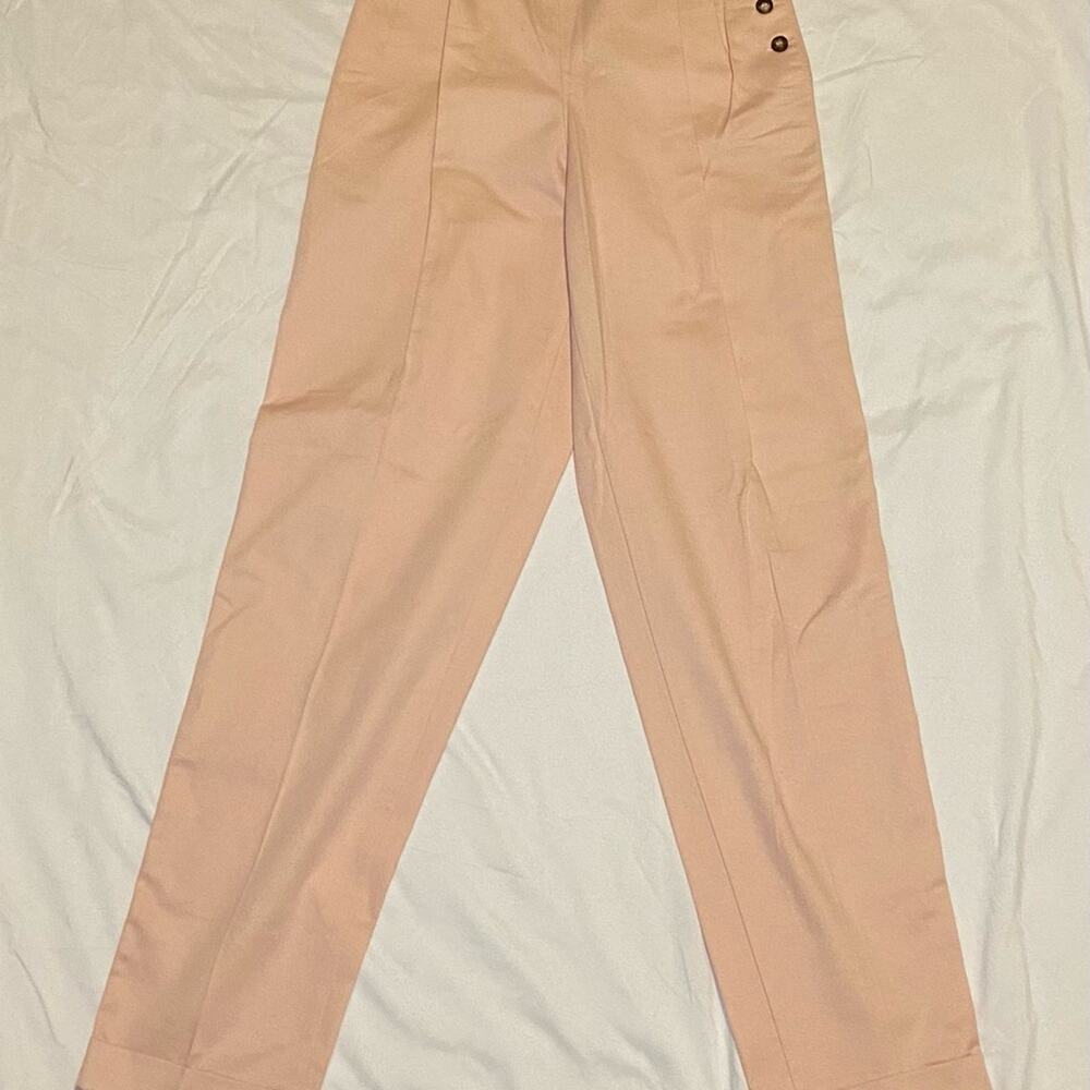 Vintage Chic Pink High-Waisted Trousers